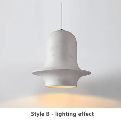 White ceramic bell-shaped pendant light with matte finish and warm glow for decorbites black industrial chandelier
