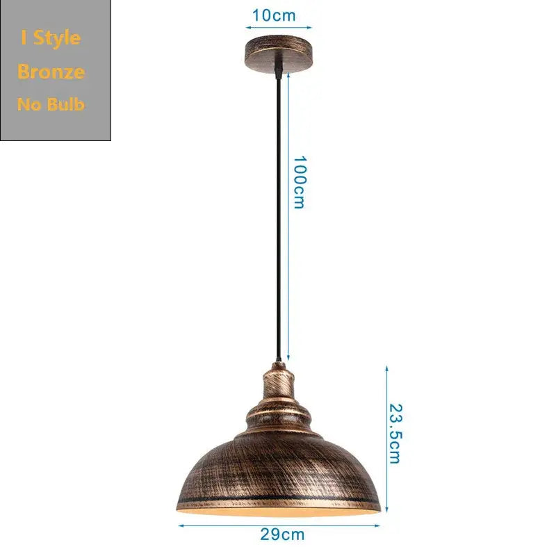 Antique bronze decorbites black industrial pendant light with textured finish and no bulb for kitchen island bar decor