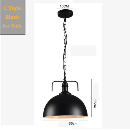 DecorBites black industrial pendant light with matte black finish and chain suspension for kitchen island bar farmhouse decor