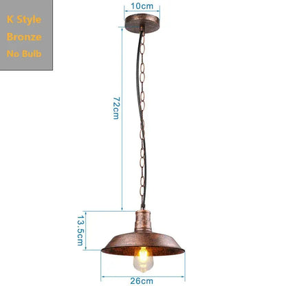 Decorbites black industrial pendant light with bronze k style chain suspension and exposed bulb for kitchen island bar