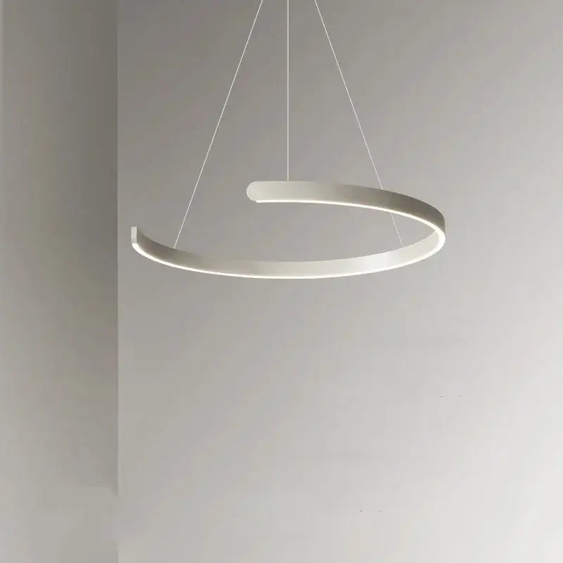 Minimalist white circular pendant light with sleek design in decorbites black led chandelier for foyer stairs bar