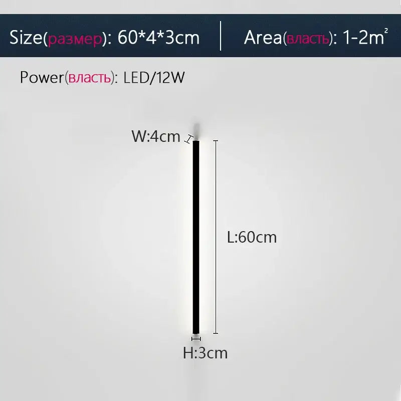 Decorbites black led wall lamp with slim black led wall sconce and modern minimalist design for bedroom and living room