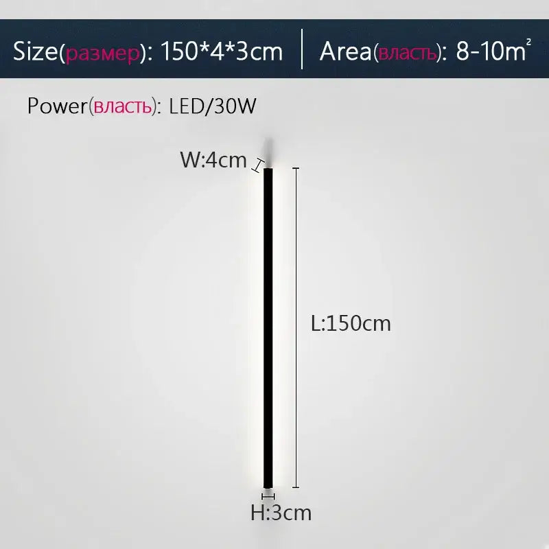 A sleek decorbites black led wall lamp with slim profile and minimalist design for bedroom and living room decor
