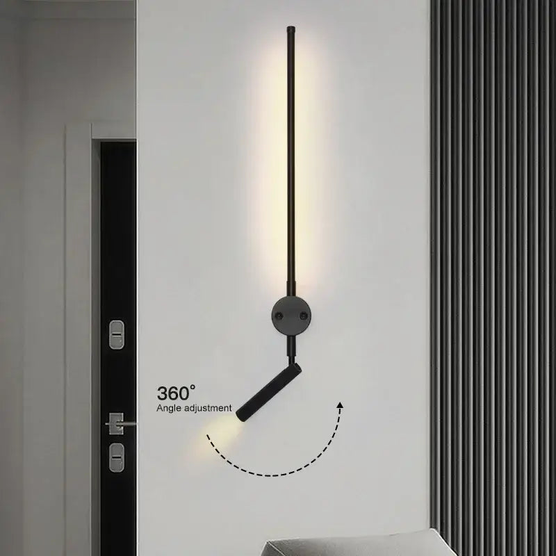 Modern black led wall lamp decorbites black led wall sconce with sleek adjustable arm and warm led light for versatile use