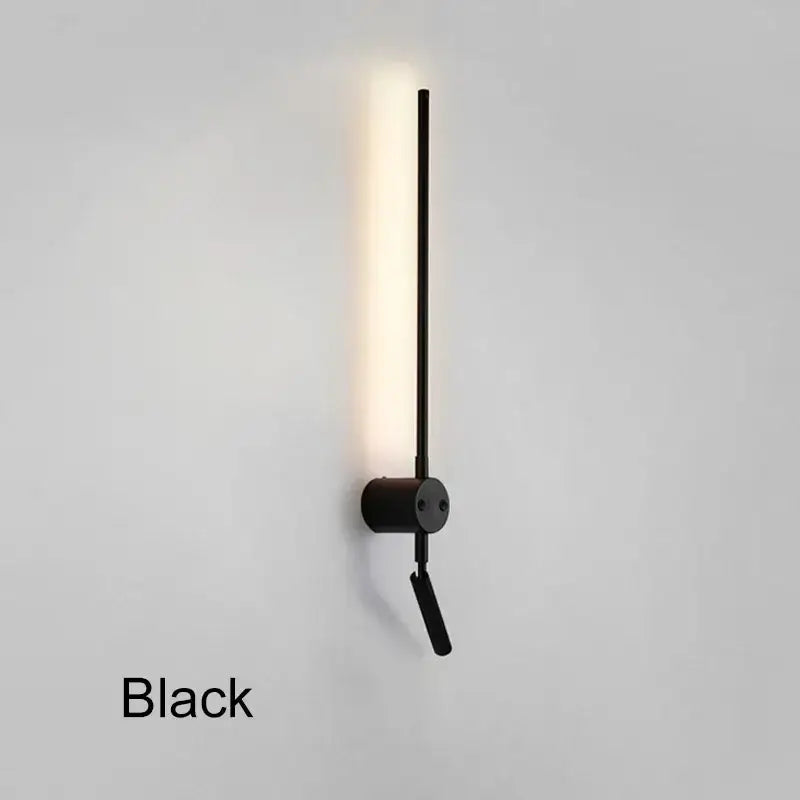 Decorbites black led wall lamp featuring a black led wall sconce with a sleek vertical light bar and matte metal housing