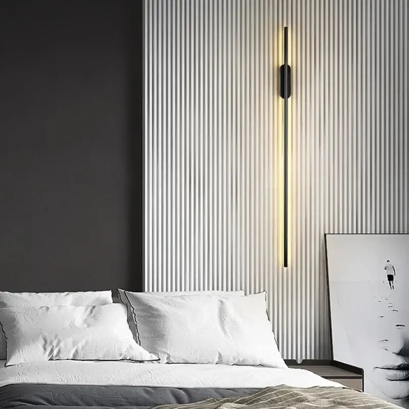 Modern black and gold decorbites led wall lights with sleek vertical design for bedroom living room kitchen décor