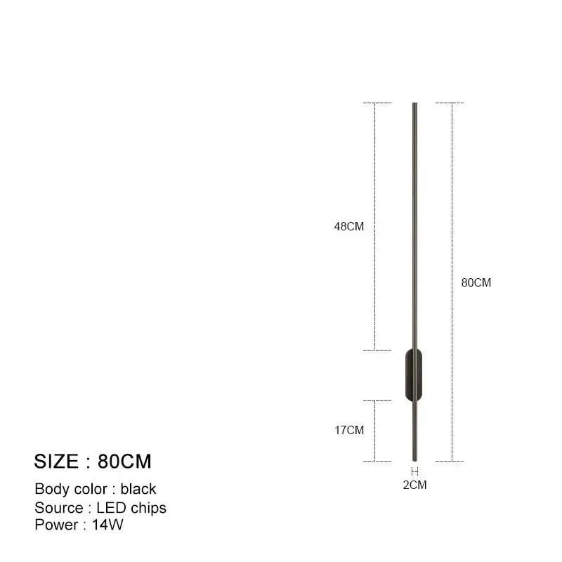 Decorbites™ black led wall lights with sleek modern design and slim profile for bedroom living room kitchen décor