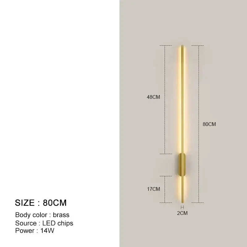Decorbites™ black led wall lights with sleek brass design and warm lighting for modern bedroom and kitchen décor