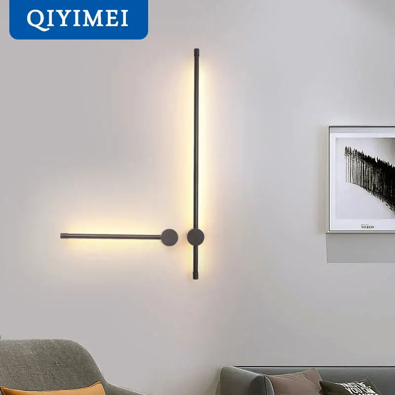 Modern black metal decorbites black led wall sconce with minimalist l-shaped design and warm led lighting for living room