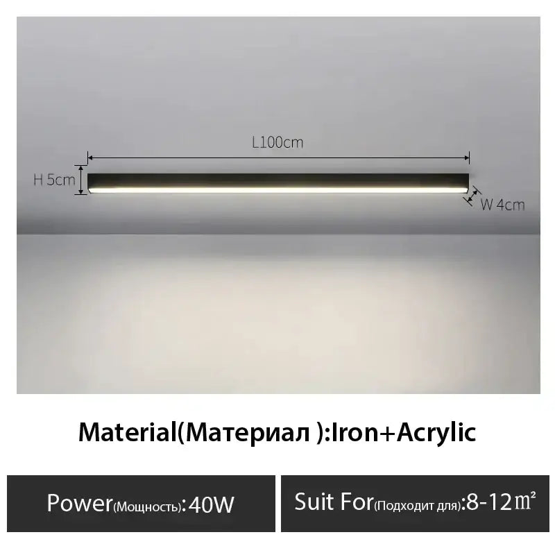 A sleek matte black decorbites black linear ceiling lamp with a slim profile and modern linear led design for living rooms
