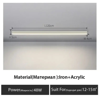 A sleek decorbites black linear ceiling light with slim profile and warm white illumination for modern interiors