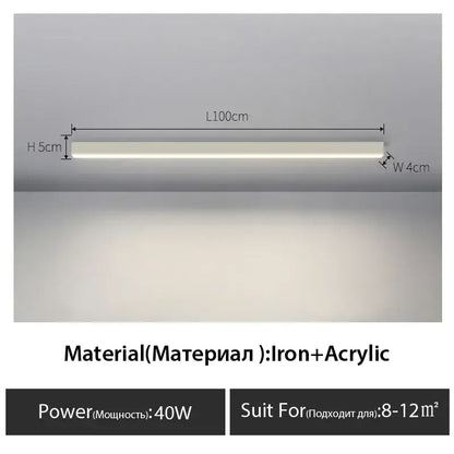A sleek decorbites black linear ceiling light with slim profile and uniform white illumination for modern spaces