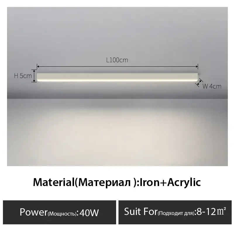A sleek decorbites black linear ceiling light with slim profile and uniform white illumination for modern spaces