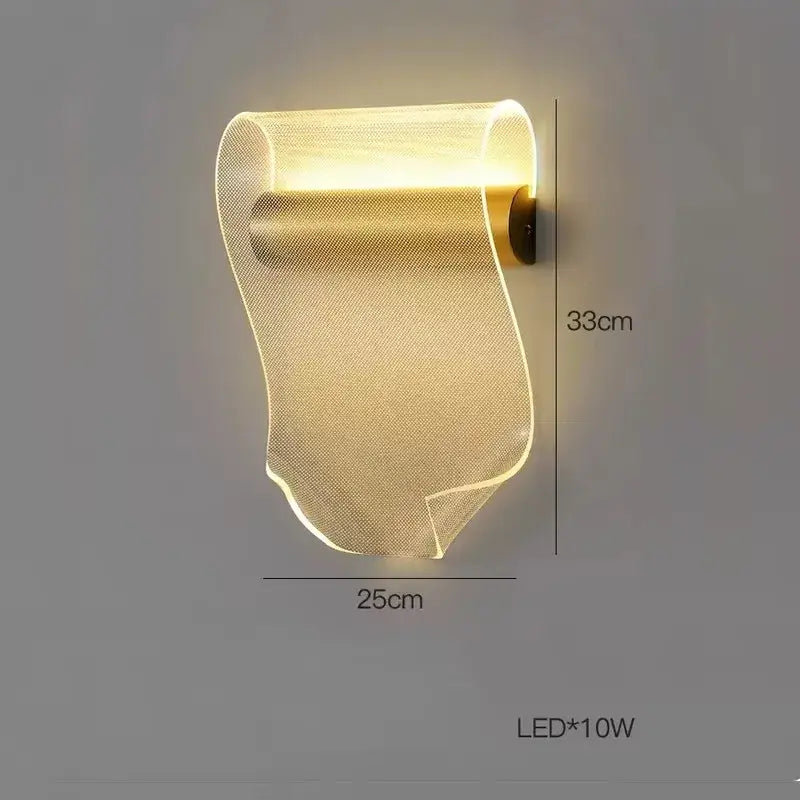 Gold-toned, modern wall sconce with curved mesh design and warm led lighting from decorbites black love chandelier lighting