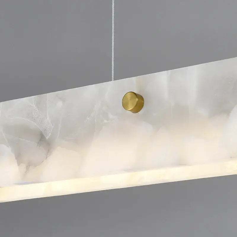 Decorbites black marble pendant chandelier with sleek rectangular marble pendant and polished brass accent for modern decor