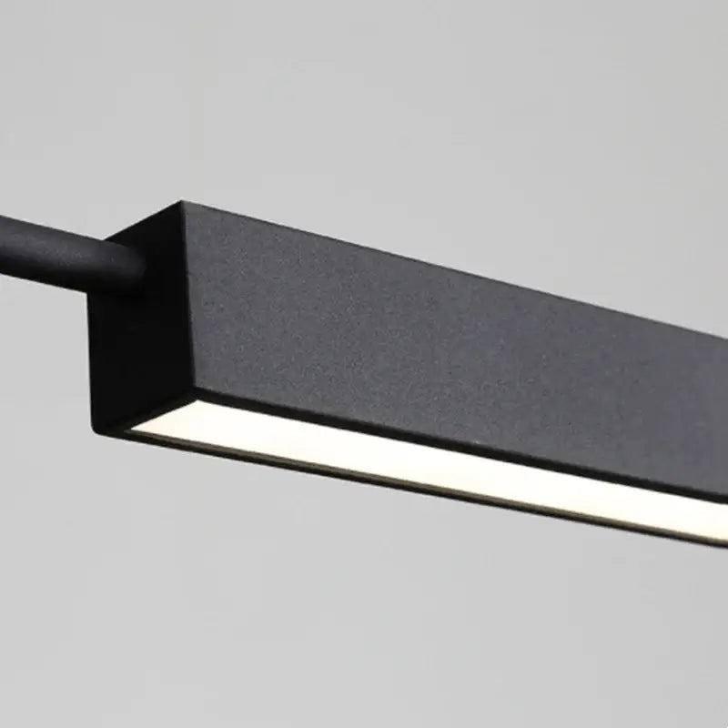 Black nordic designer led chandelier with matte finish and sleek modern design for dining room spotlight lighting