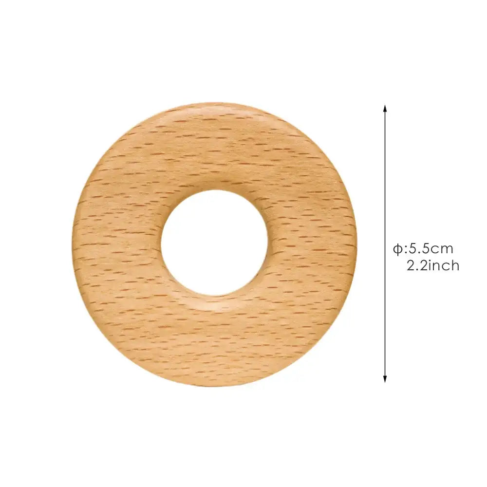 Light-colored wooden bag clip with smooth natural grain from decorbites black walnut donuts kitchen sealing tool