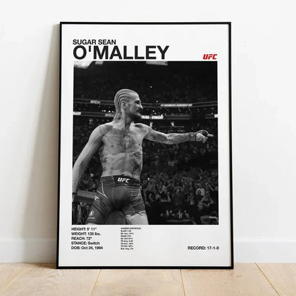Black & White UFC Canvas Print for Gym Decor - 2 / 50x70cm No Frame - Posters