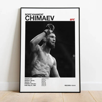 Black & White UFC Canvas Print for Gym Decor - 1 / 50x70cm No Frame - Posters