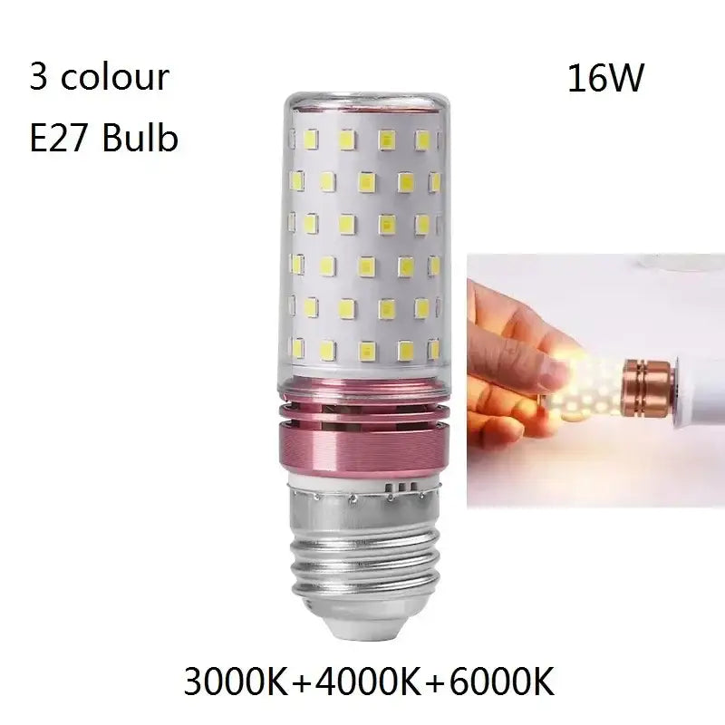 A 16w e27 led bulb with translucent body and rose gold silver base for decorbites black wood cage chandelier