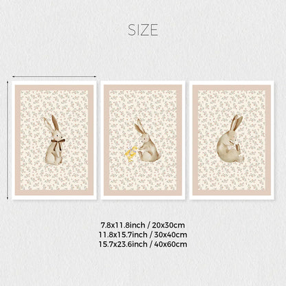 Bohemian Forest Animal Wall Art Set - Khaki / 20x30cm No Frame - Posters