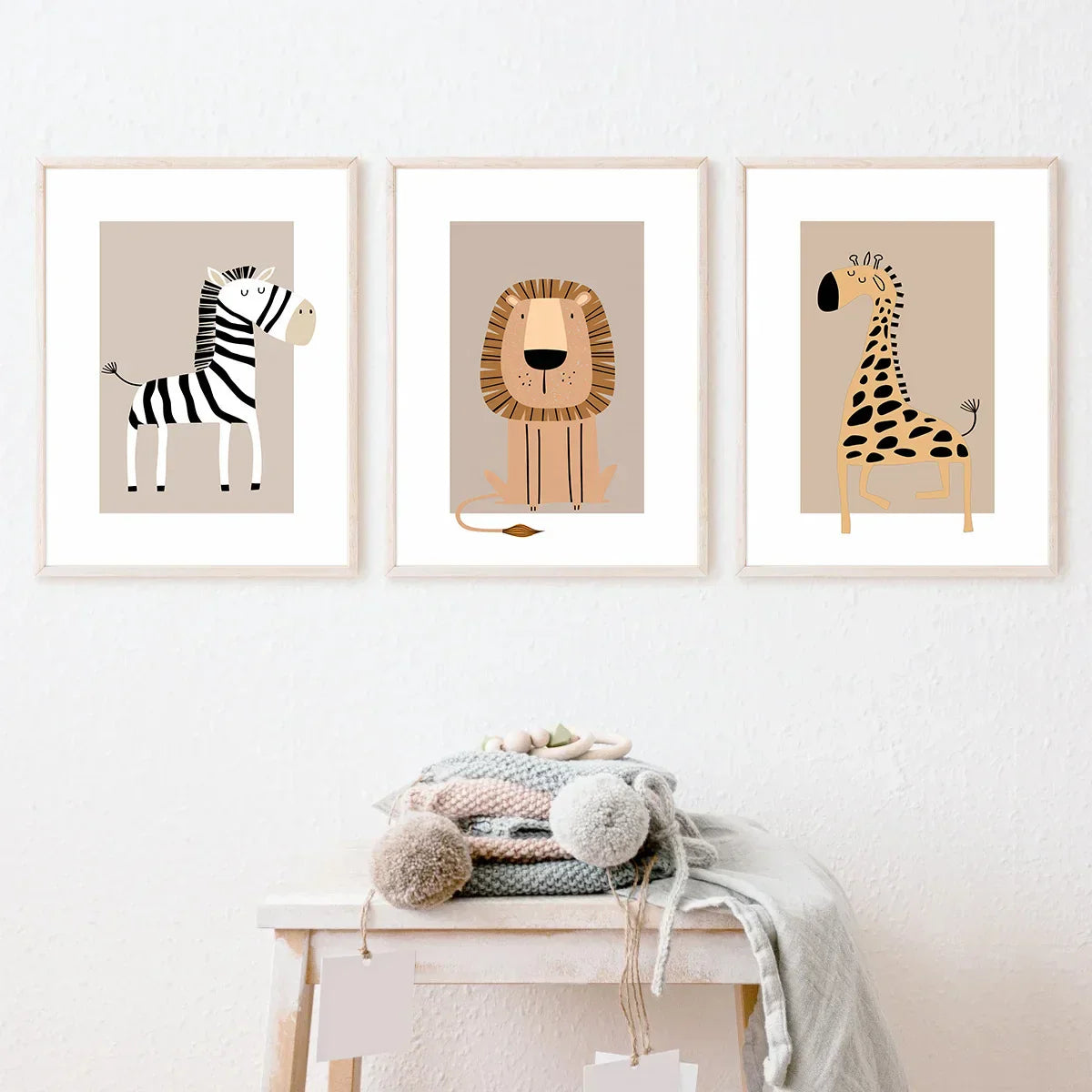 Bohemian Jungle Animal Toddler Canvas Set - Posters