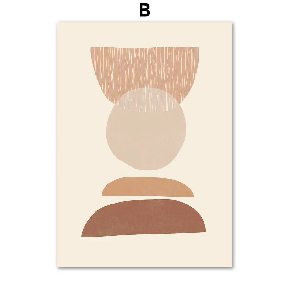 Bohemian Wall Art Canvas Painting - Abstract Geometry - B / 50X70cm No Framed - Posters