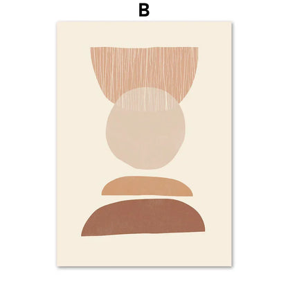 Bohemian Wall Art Canvas Painting - Abstract Geometry - B / 50X70cm No Framed - Posters