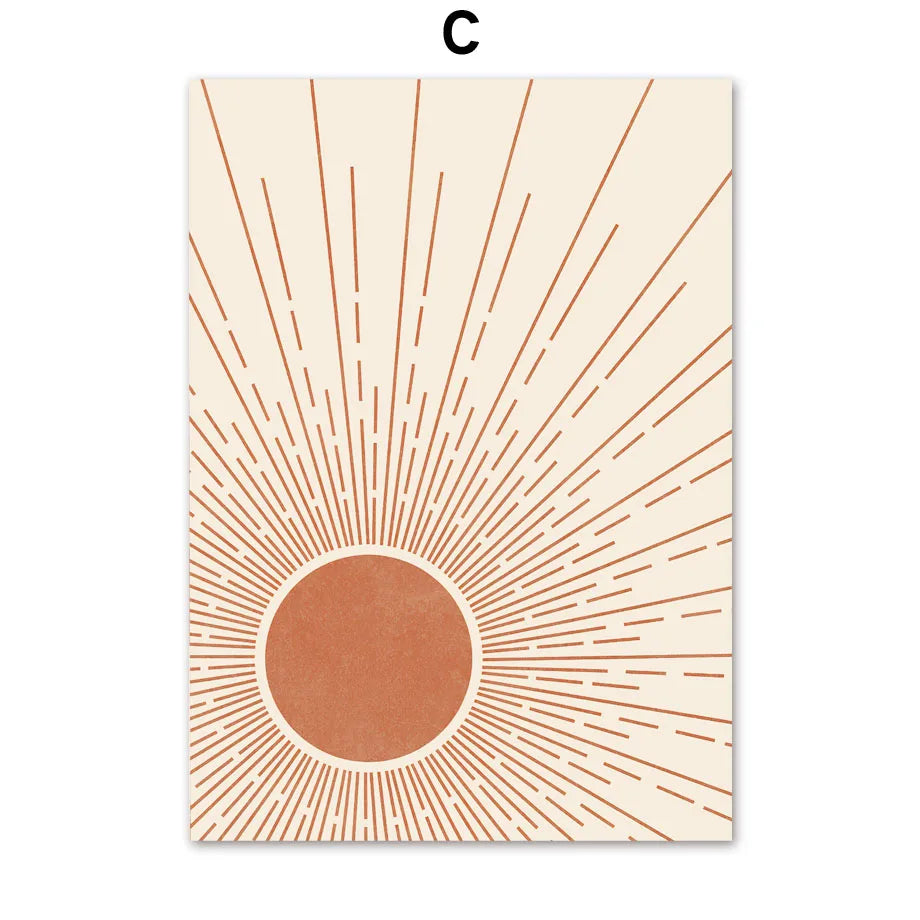 Bohemian Wall Art Canvas Painting - Abstract Geometry - C / 50X70cm No Framed - Posters