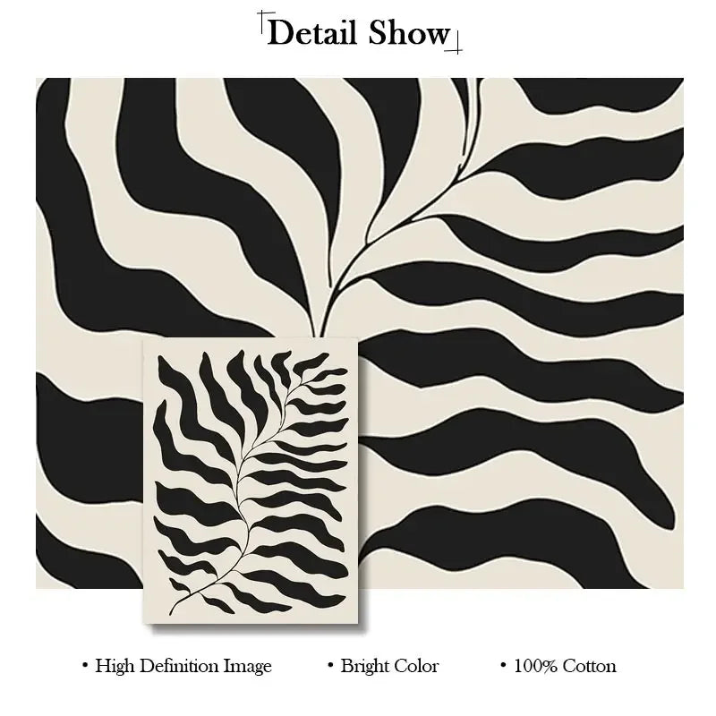 Boho Geometric Line Canvas Wall Art - Posters