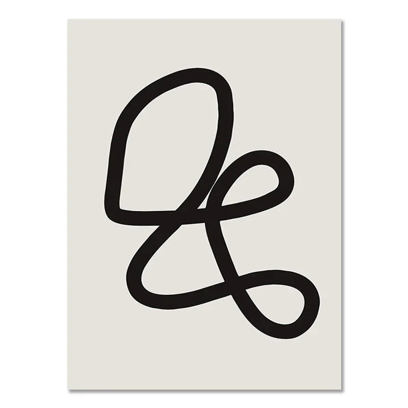 Boho Geometric Line Canvas Wall Art - 09 / 21x30cm No Frame - Posters