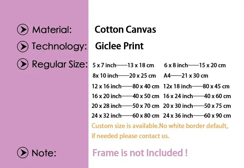 Decorbites™ boho geometric line cotton canvas wall art with giclee print technology available in various sizes