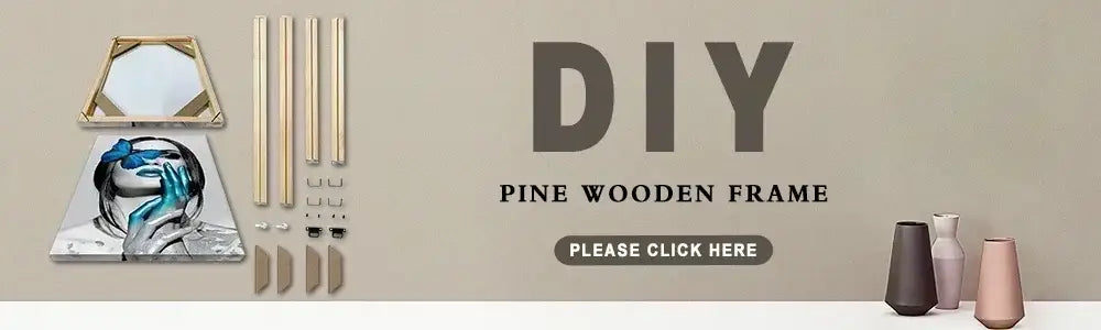 Pine wooden diy frame kit with geometric design and natural finish for decorbites boho rainbow sunshine nursery poster set