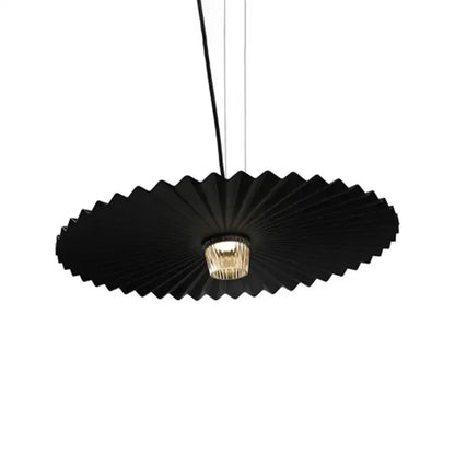 Black pleated pendant light with central glass bulb from decorbites boomerang wood black cream dining lamp collection