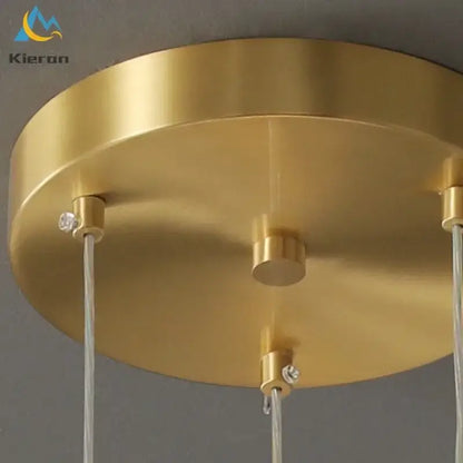 Gold-colored circular ceiling mount for decorbites butterfly led crystal pendant light for modern bedroom use