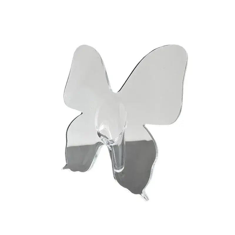 Clear transparent butterfly-shaped hook with sleek minimalist design for DecorBites™ butterfly vase room decor and aesthetic room decor