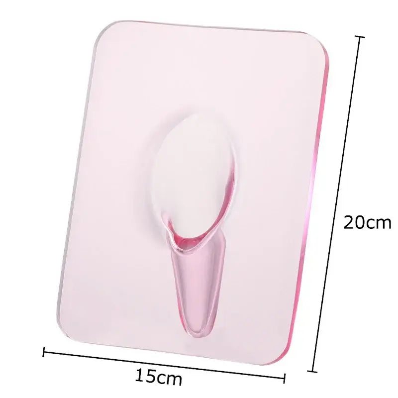 Pink translucent adhesive hook with a sleek modern design for DecorBites butterfly vase room decor and aesthetic room decor