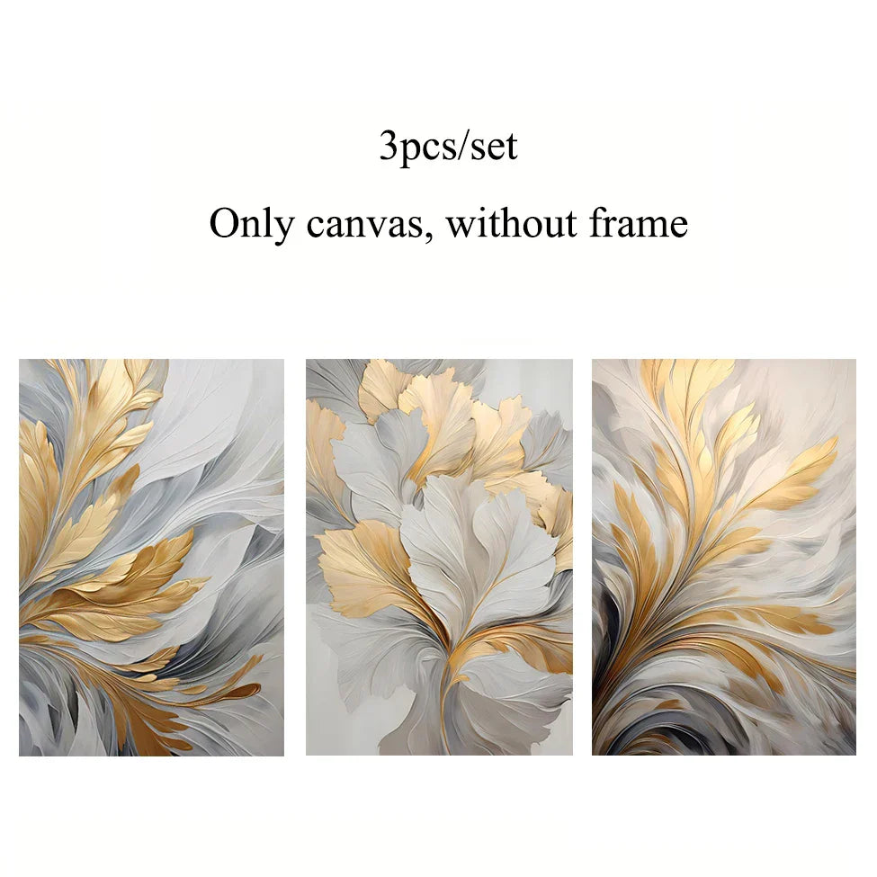 Canvas Wall Art Set - Botanical Prints - 1 set - 3 pieces / 30x40cm Unframed - Posters
