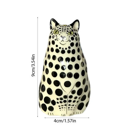 Cat Polka Dot Resin Flower Bud Vase - Vase