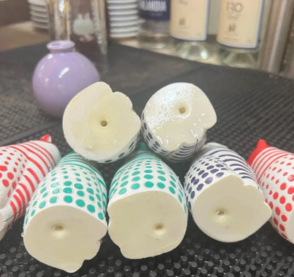 Cat Polka Dot Resin Flower Bud Vase - Vase