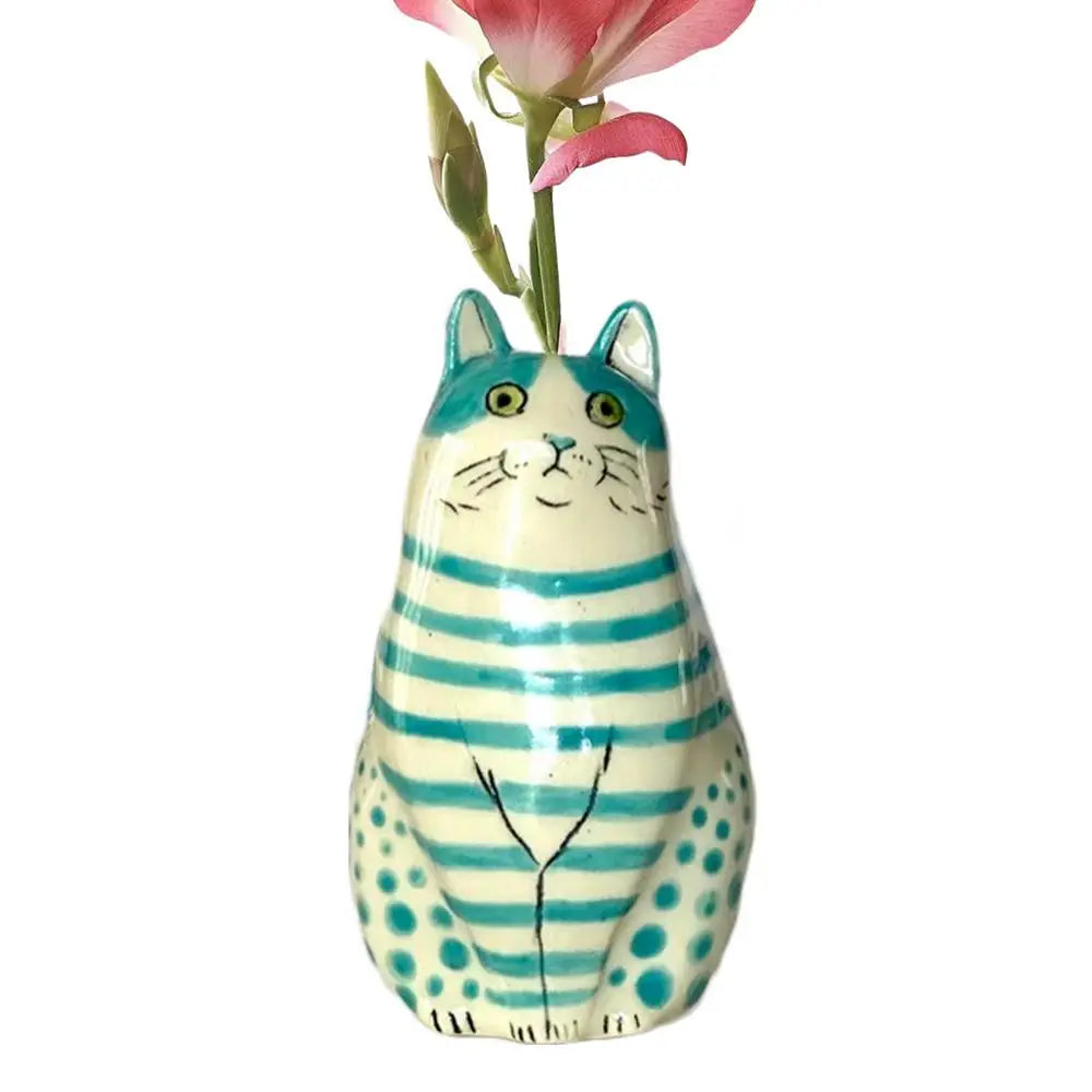 Cat Polka Dot Resin Flower Bud Vase - B / CHINA - Vase