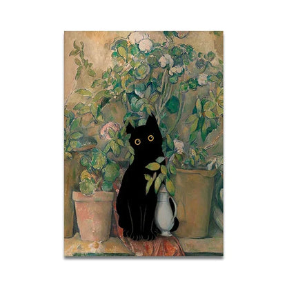 Cat Reading on Toilet Wall Art - SW9921 / (A3)30x42cm Unframed - Posters