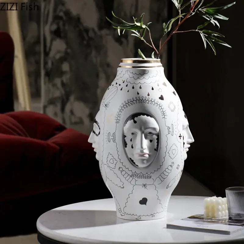 Ceramic Desktop Vase for Floral Arrangements - 35x50cm - Vase
