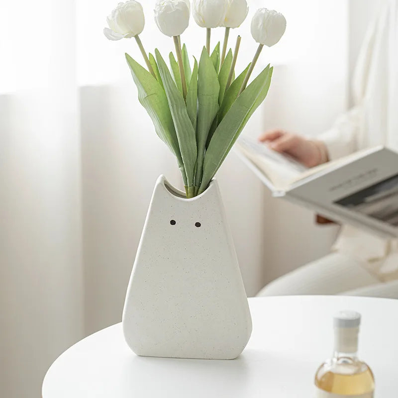 Charming Cat-Inspired Ceramic Vase - Vase