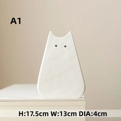 Charming Cat-Inspired Ceramic Vase - A1 / CHINA - Vase