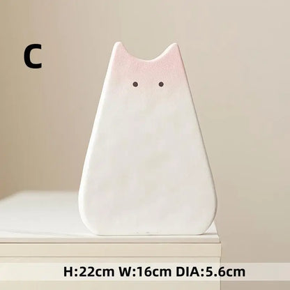 Charming Cat-Inspired Ceramic Vase - C / CHINA - Vase
