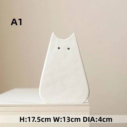 Charming Cat-Inspired Ceramic Vase - Vase