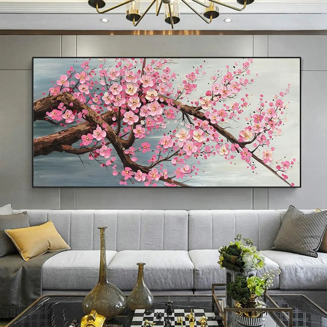 Cherry Blossom Canvas Art for Modern Living Room - Posters