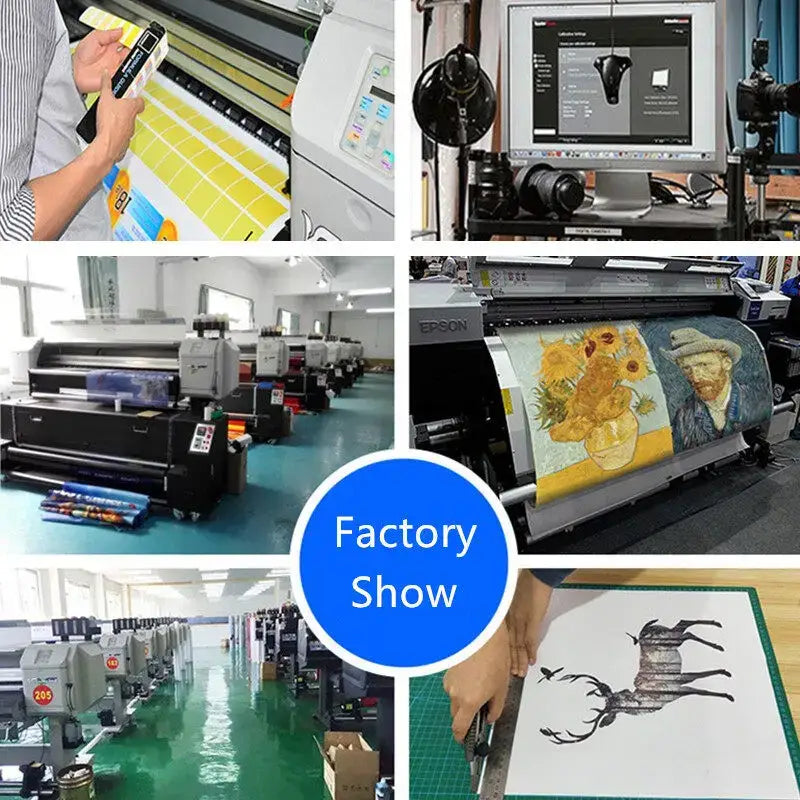 Epson large-format printer producing a detailed cherry blossom canvas art on fabric for modern living room decor
