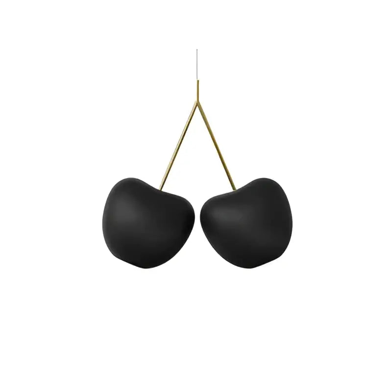 Black cherry-shaped decorbites cherry pendant lamp with gold-toned stems for modern home decor lighting